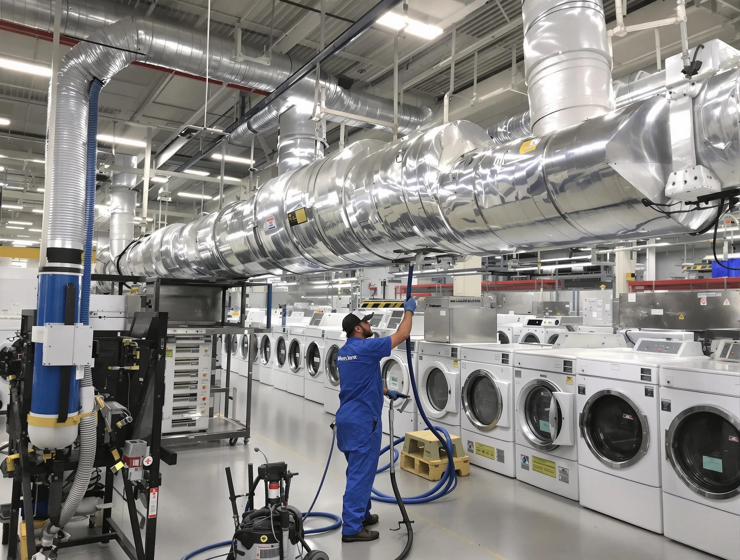 Somerville Dryer Vent Cleaning team performing heavy-duty industrial dryer vent cleaning in Somerville