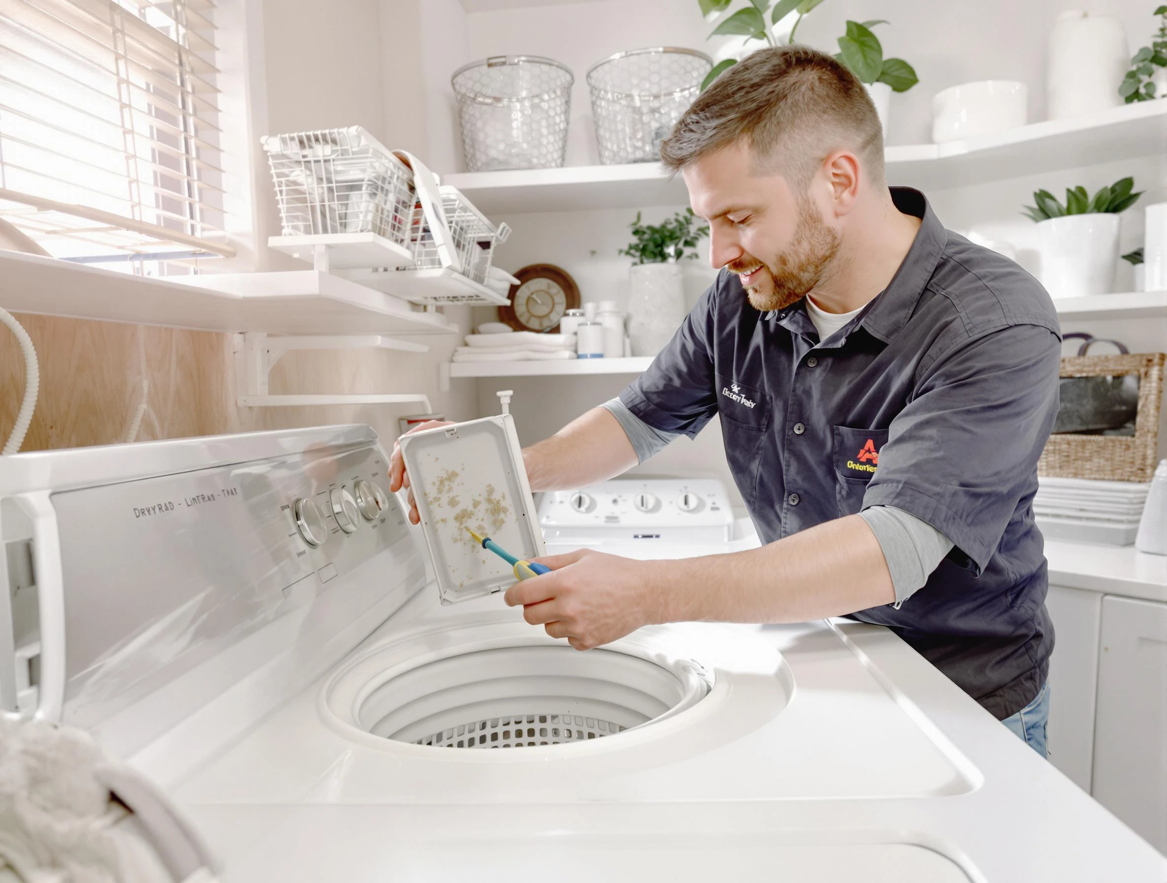 Cleaning Dryer Lint Trap in Somerville