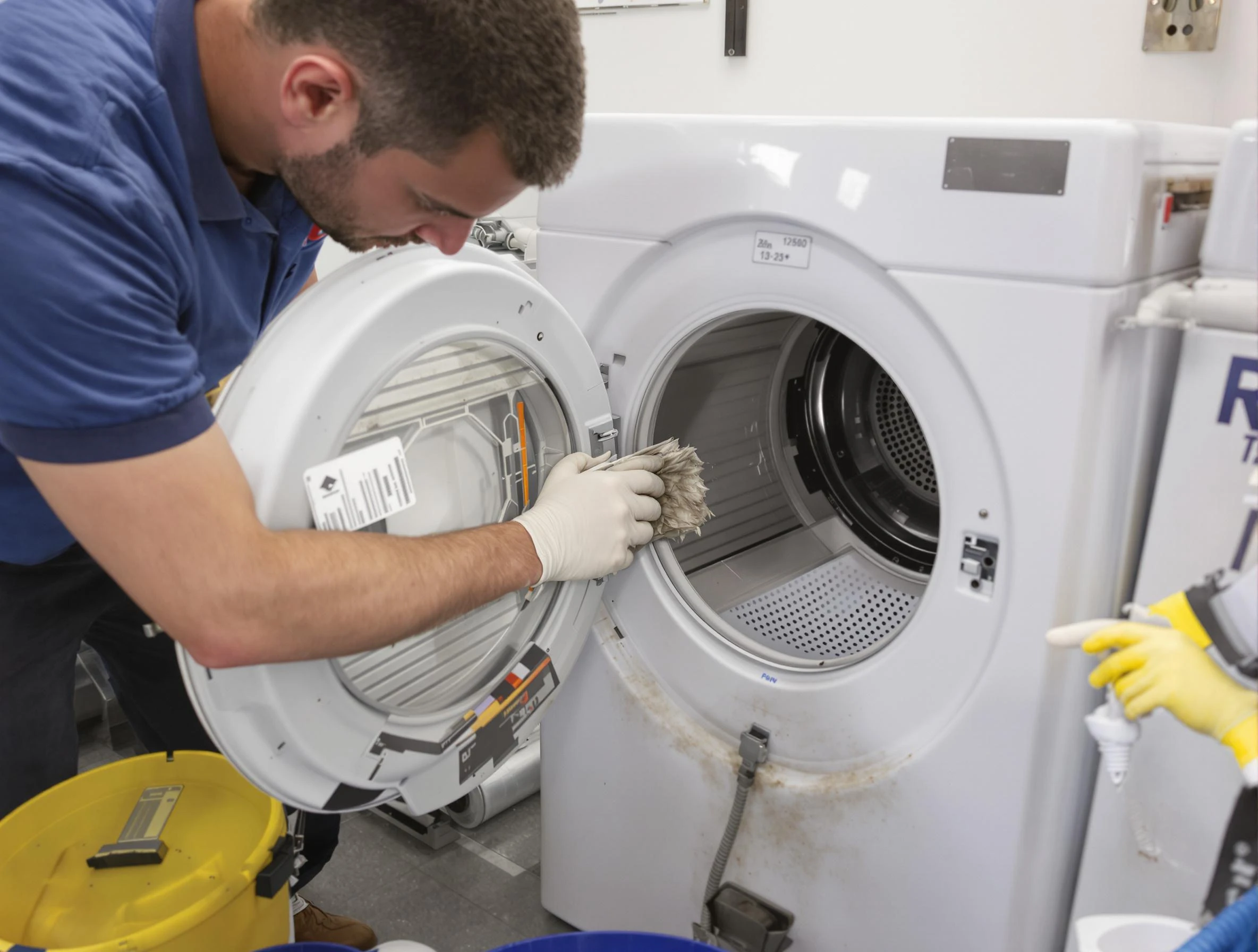 Somerville Dryer Vent Cleaning specialist performing detailed lint trap cleaning service in Somerville